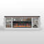 Meuble télé 70,9 po style rustique et campagnard avec foyer électrique-818457350