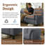 Canapé modulaire rembourré moderne en L en chenille pour salon, canapé 3 places avec repose-pieds gris-129226041