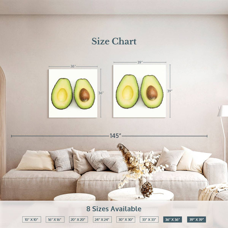 Yarlin Half Avocados, 36" H x 36" W