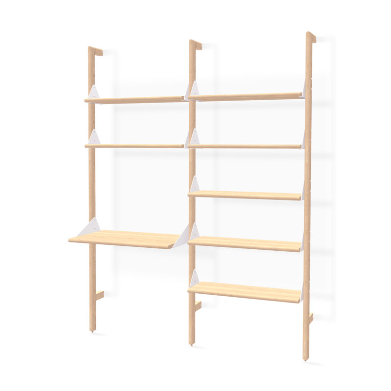 Branch 2 - Desk Shelving Unit, White/Blonde