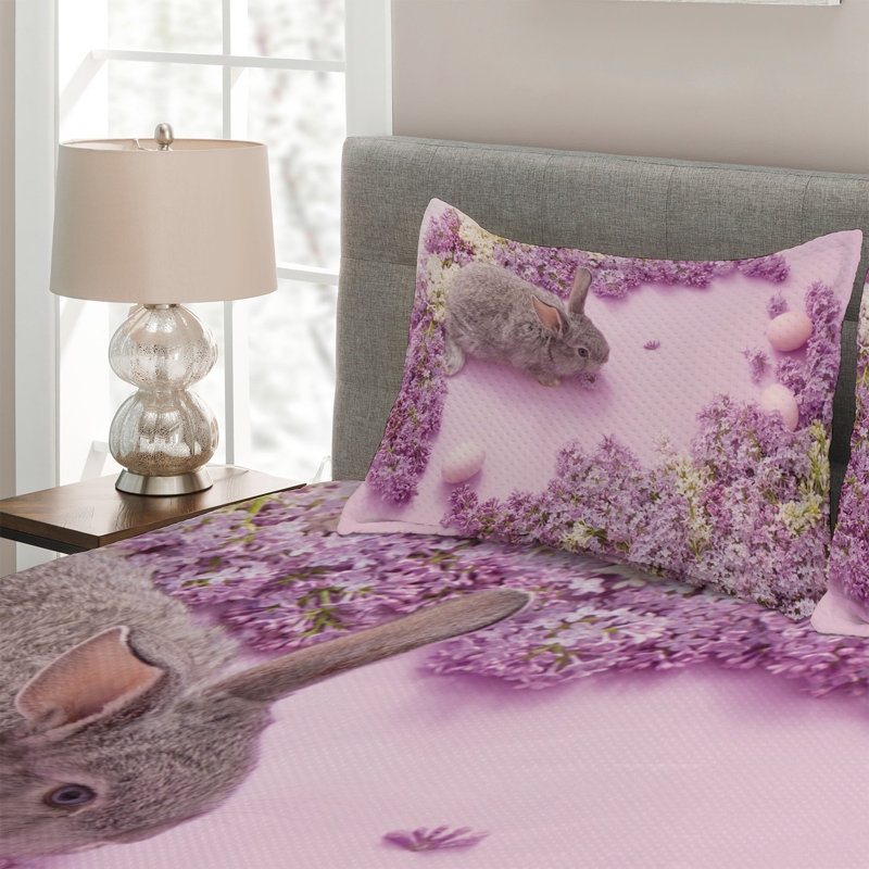 Farmhouse / Country Polyester Coverlet, King Bedspread + 2 Shams