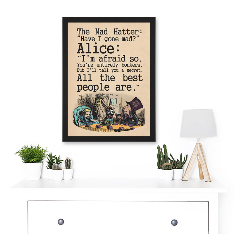 Alice In Wonderland Mad Hatter Tea Party - Single Picture Frame Print