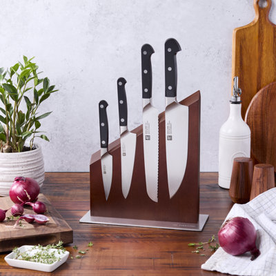 ZWILLING Pro RCF 5-Pc Magnetic Knife Block Set - Brown