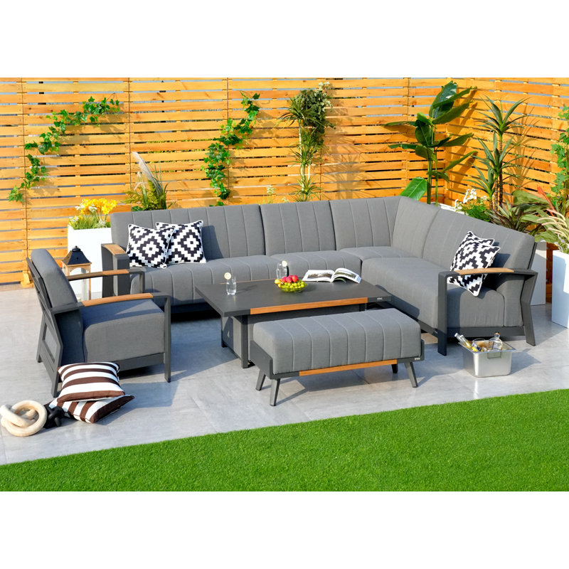 Kimbler 7 - Person Patio Conversation Set with Cushions