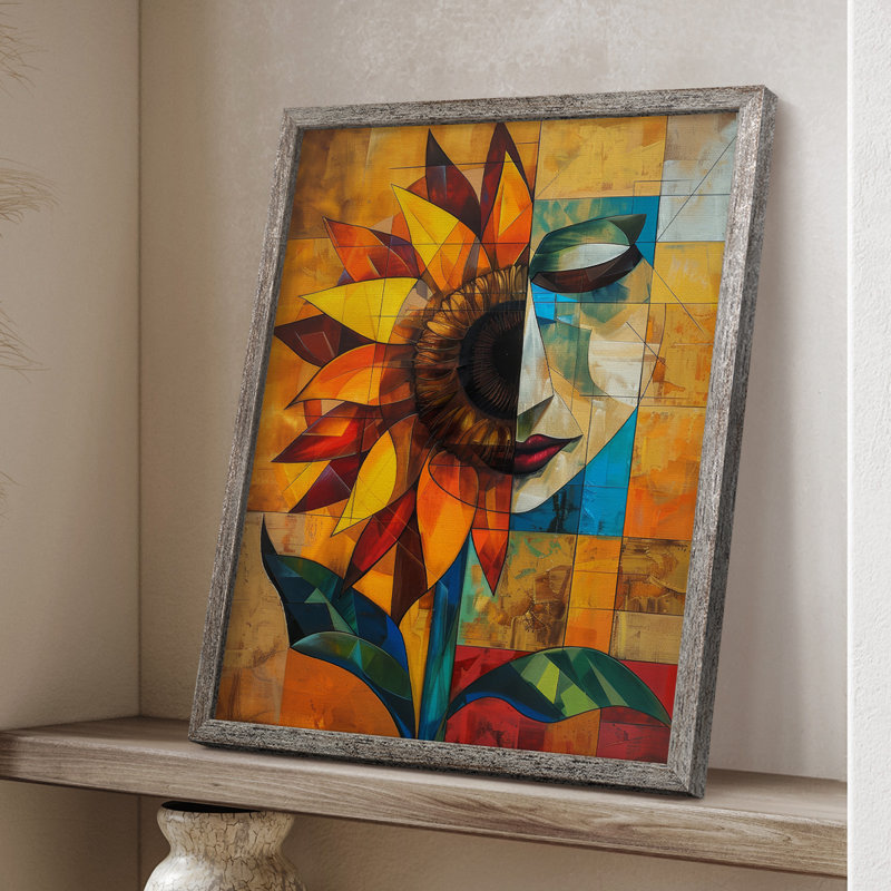 «FLORAL Series CDLxxvii», reproduction d'art encadrée - bois massif, H 11 po x l 9 po