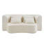 Grand futon en mousse à haute densité grand avec 4 coussins, matelas pliant blanc moderne, pour la chambre à coucher et le salon, aucun assemblage requis-62602730-62602729