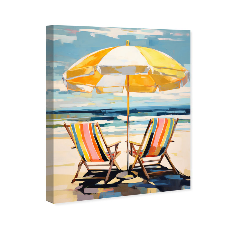 Perse Beach for Two - Impression sur toile tendue