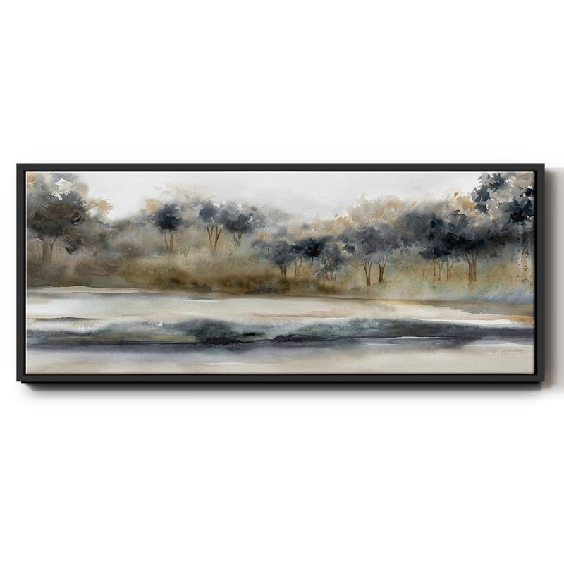 Silent River- Framed Canvas, 8" H x 20" W