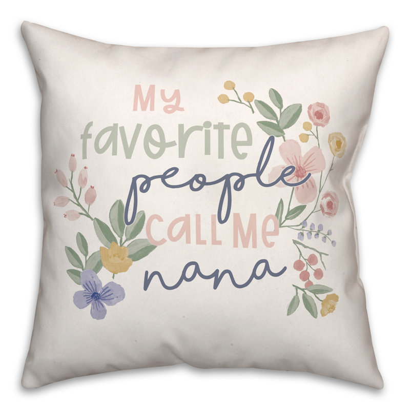  Housse de coussin et insert My My People People Call Me Nana