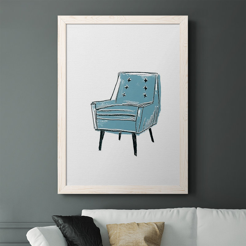 Dinell Take A Seat X, reproduction d'art sur toile, Blanc, H 37,5 po x l 27,5 po x P 1 po