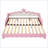 Modern Upholstered Princess Daybed With Crown Headboard And LED Lights-1438902644