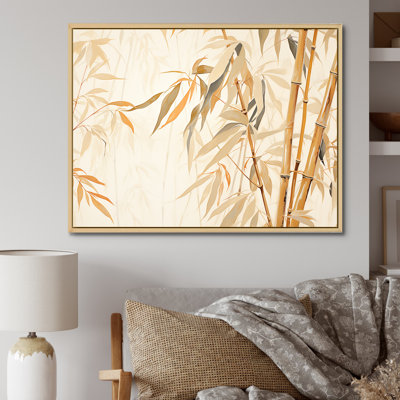 «Mute Bamboo Embrace II», art mural sur toile de bambou_106614