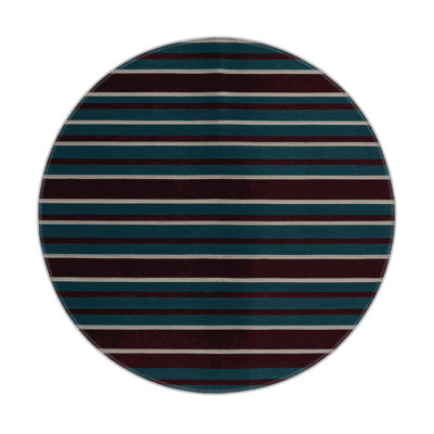 HorizontalStripes Gray Indoor and Outdoor Area Rug