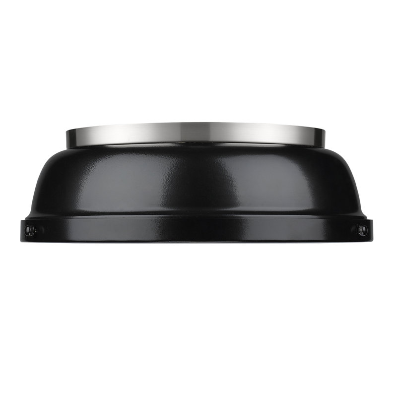 Calico Steel Flush Mount, Black, Pewter