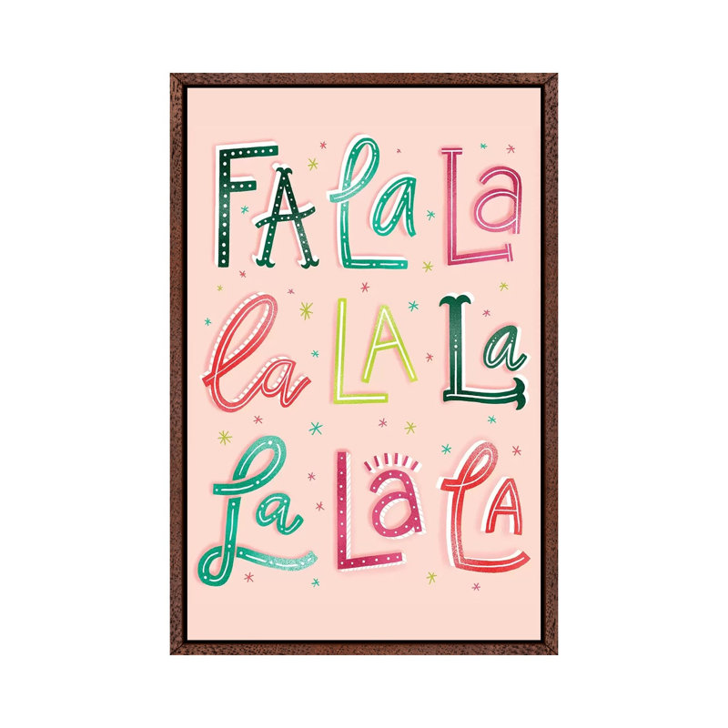 Merry+Bright I by Richelle Garn - Print on Canvas, Classic Brown Wood Framed, 101.6 cm H x 66.04 cm W
