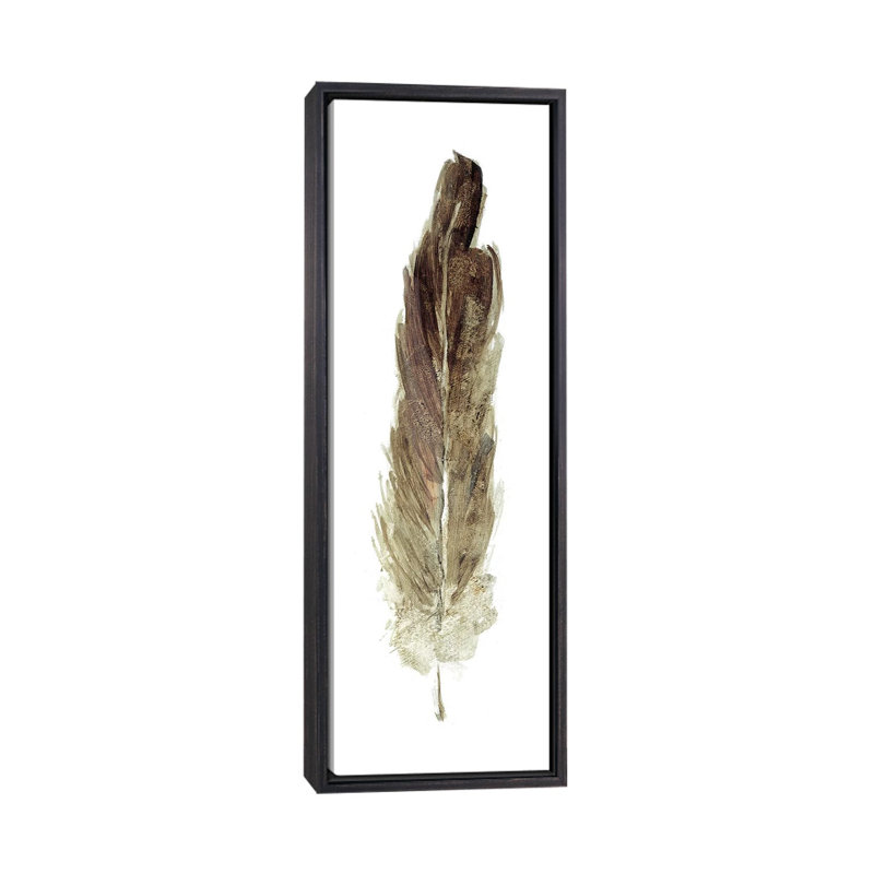 «Soft Feather I» par Sally Swatland - reproduction de dessin panoramique, H 36 po x l 12 po x P 1,5 po