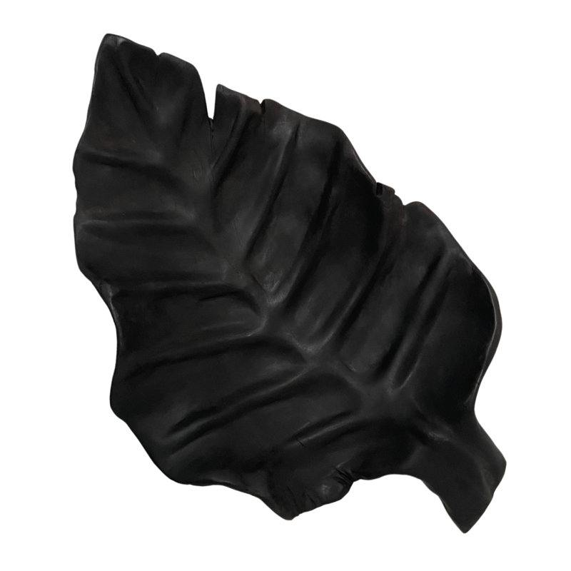 Solid Wood Decorative Plate in Black