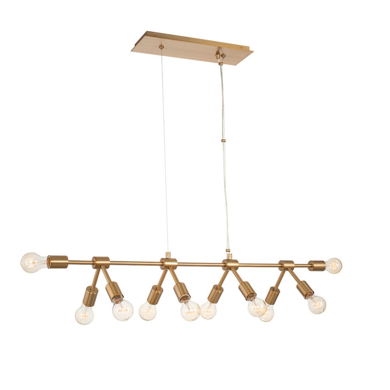Union 10 - Light Kitchen Island Pendant, Winter Brass