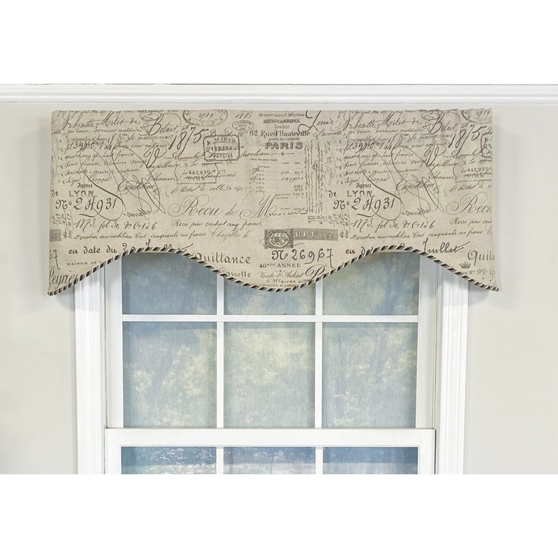 Scalloped Window Valance, Linen