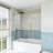 56-60" W × 60" H Single Sliding Semi-Frameless Tub Door-116985295