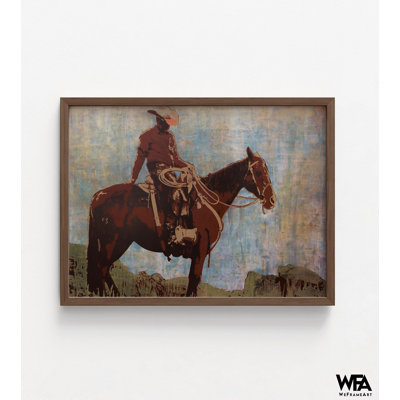 Cowboy Painting Print, Framed Western Art, Western Wall Art, Cowboy Wall Art, Horse Wall Art Print, Framed Wall Art, Oversized Wall Art