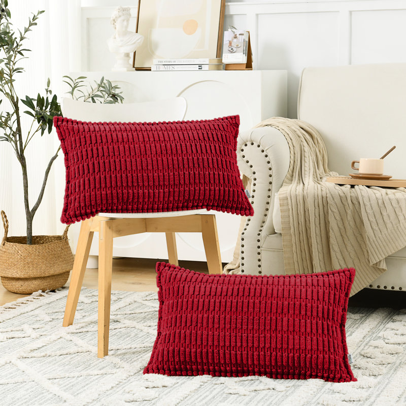  Housse pour repose-pieds Boucle, Rectangle H 14 po x l 24 po, Bourgogne