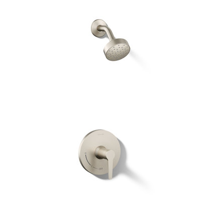 Kohler Pitch Rite-Temp Shower Trim Kit With 1.75 GPM Water-Saving Single-Function Showerhead, Single Spray Setting