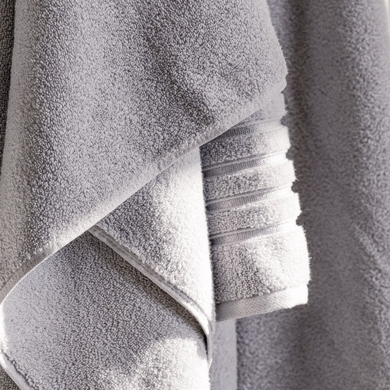 Kensey 100% Cotton Hand Towel, Silver