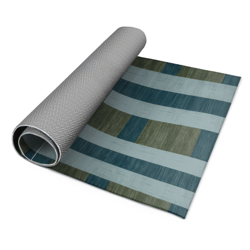 Tapis d'intérieur et d'extérieur à carreaux gris, Rectangulaire 3 pi x 5 pi