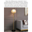 Lampe sur pied en cuivre, verre et marbre American-Style Minimalist