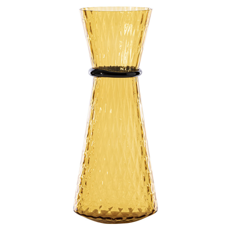 Venini Tiara Balloton Vase, Amber/Horizon