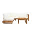 Ensemble de canapé modulaire d'extérieur en bois d'acacia 4 pièces