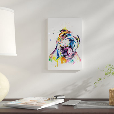 « bouledogue », impression sur toile