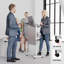 Podium en bois réglable à hauteur réglable avec rotation à 360 °, roulettes verrouillables, tablette de rangement et prise pour microphone - Lutrin mobile multifonctionnel pour l'utilisation de la parole, de l'enseigne ment, de la conférence et du bureau d'ordinateur-123395936