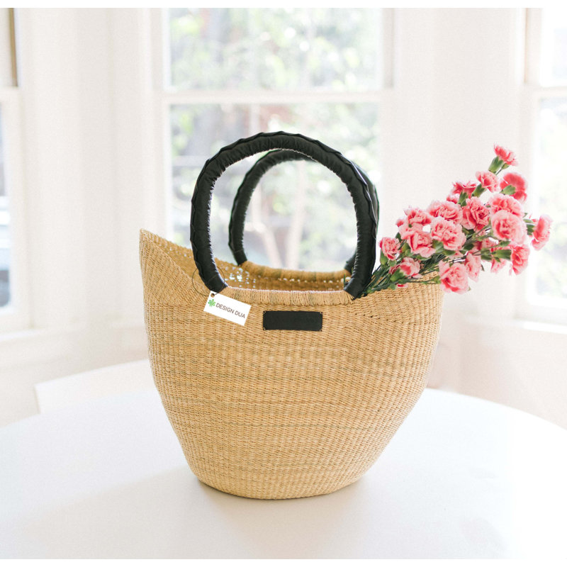 Panier U-Shoph brun clair, Naturel/noir