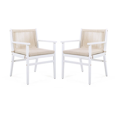Ensemble de 2 chaises de salle à manger d'extérieur