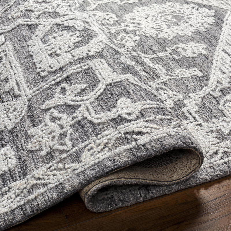 Oriental Area Rug, Rectangle 2' x 3', Gray