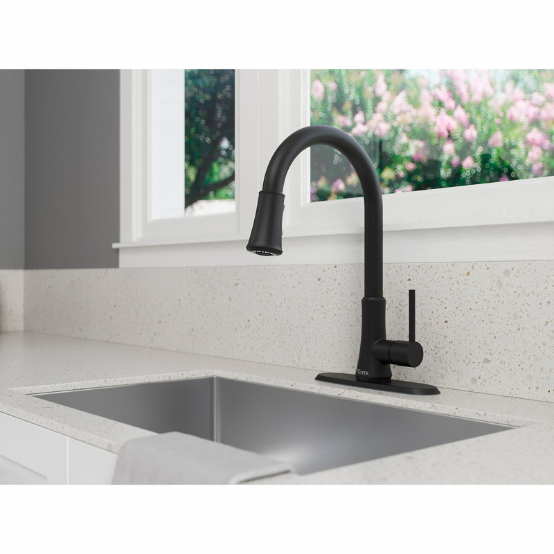 Pfirst Series Pull Down Single Handle Kitchen Faucet with Accessories