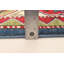 Tapis unique en laine noué à la main 6 pi 7 po x 9 pi 10 po nouvel âge Mortin en bleu / rouge