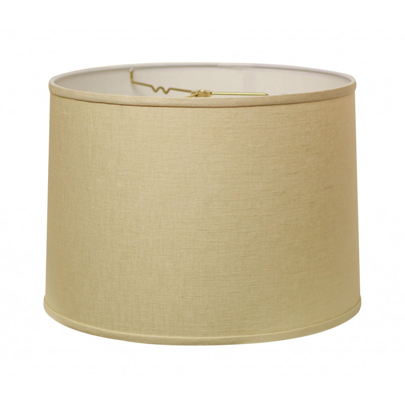 Abat-jour tambour en lin beige, H 10 po x l 13 po x P 13 po
