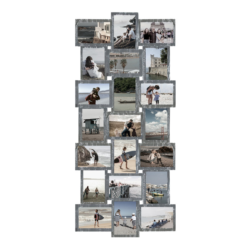 Ensemble de 21 cadres photo muraux, Grey