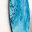 Turquoise, vagues de marbre fluides - cercle moderne en métal, art mural-68851371