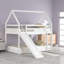 Lit simple superposé avec glissade et échelle, blanc-1038816324