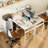 Writing Desk With 4 Large Storage Drawers, L-Shaped Desk With Cpu Stand,Computer Desk With Versatile Hook