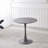 Mid-Century Round Tulip Table - 31.5" Gray Top, Metal Pedestal for 2-4-1002886078-1002886016