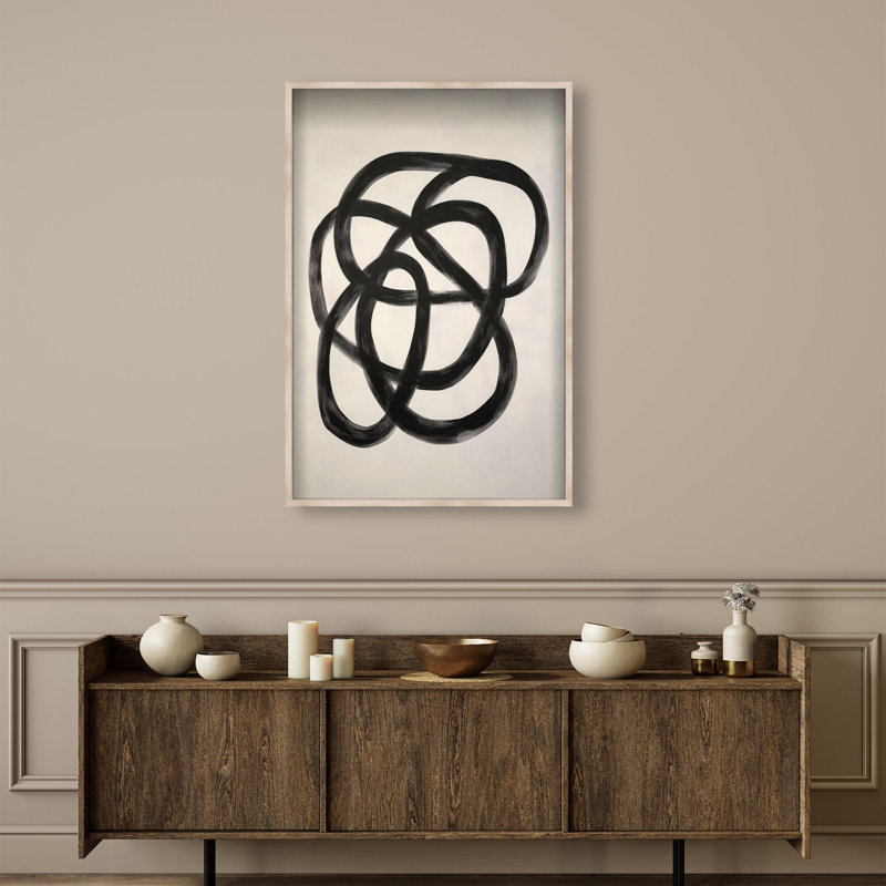 Oliver Gal Urban Mirage VI Abstract - Luxury Shadowbox Framed Wall Art, 38'' H x 26'' W, Cream