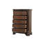 Commode à 5 tiroirs de style traditionnel avec poignées de tiroir en métal en bois de noyer