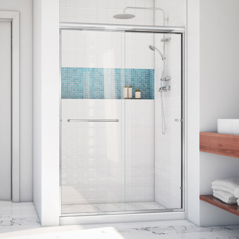  Porte de douche semi-sans cadre en chrome DreamLine, Clair, Chrome, 48"