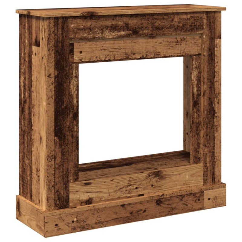 Fireplace Surround 35.4X11.8X35.4" Engineered Wood, Old Wood