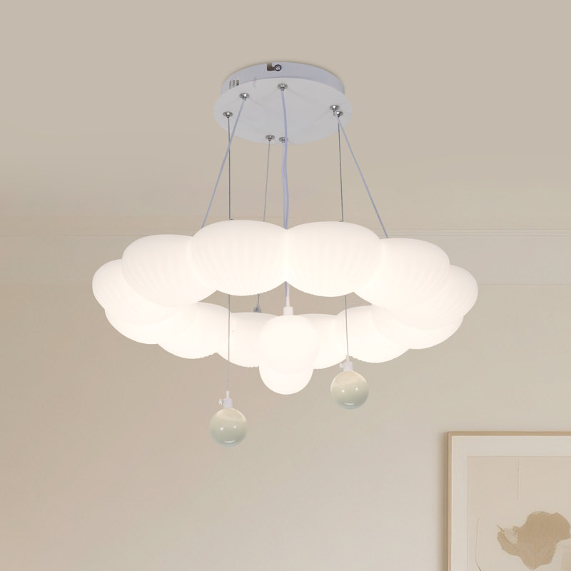 Lustre en grappe moderne en forme de nuage avec lumière DEL